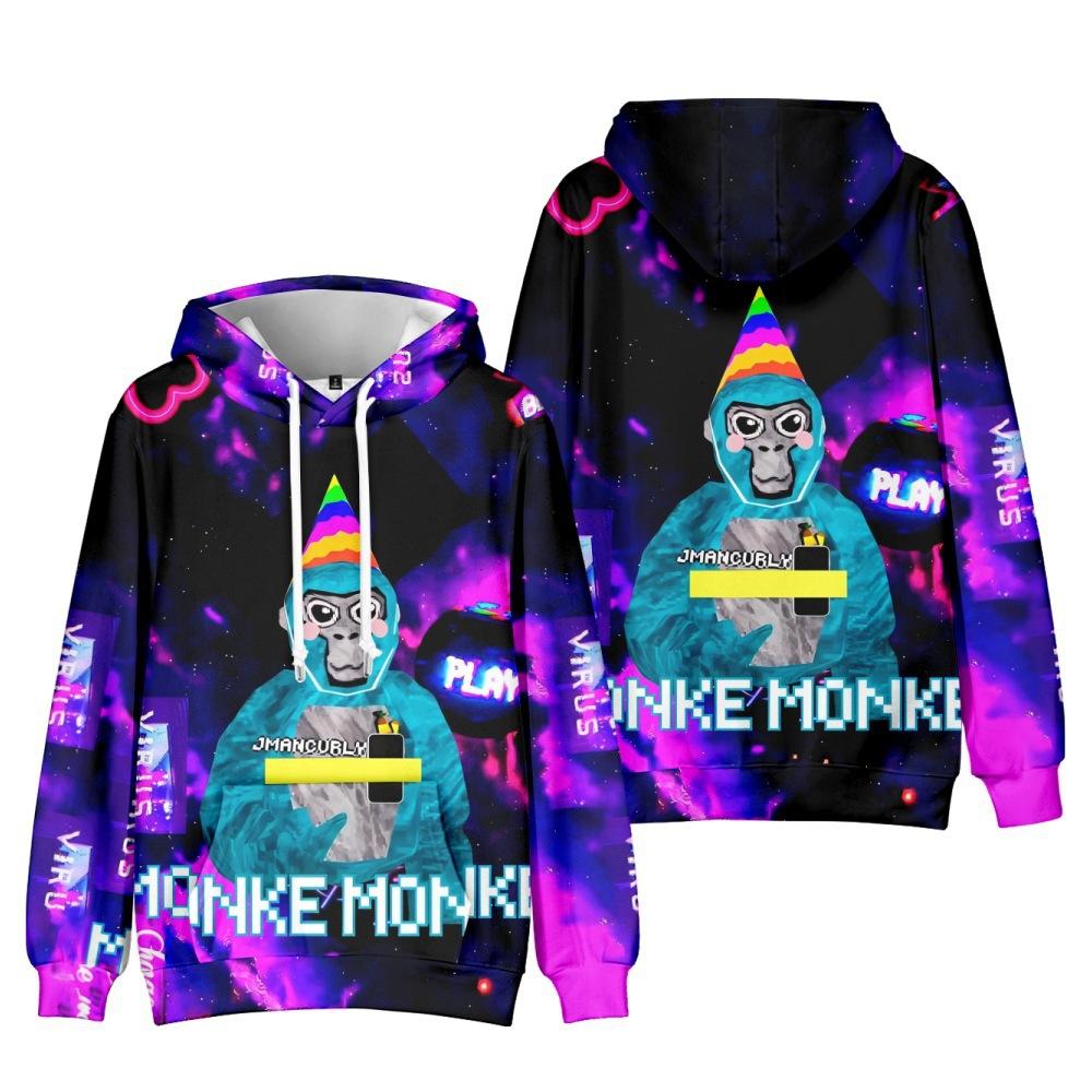 Gorilla Tag Unisex Cartoon Hoodies Tie Dye Hoodie Streetwear Hooded Sweatshirt Men Women Cosplay Sports XS
Gorilla Tag Unisex Cartoon Hoodies Tie Dye Hoodie Streetwear Hooded Sweatshirt Men Women Cosplay Sports XS