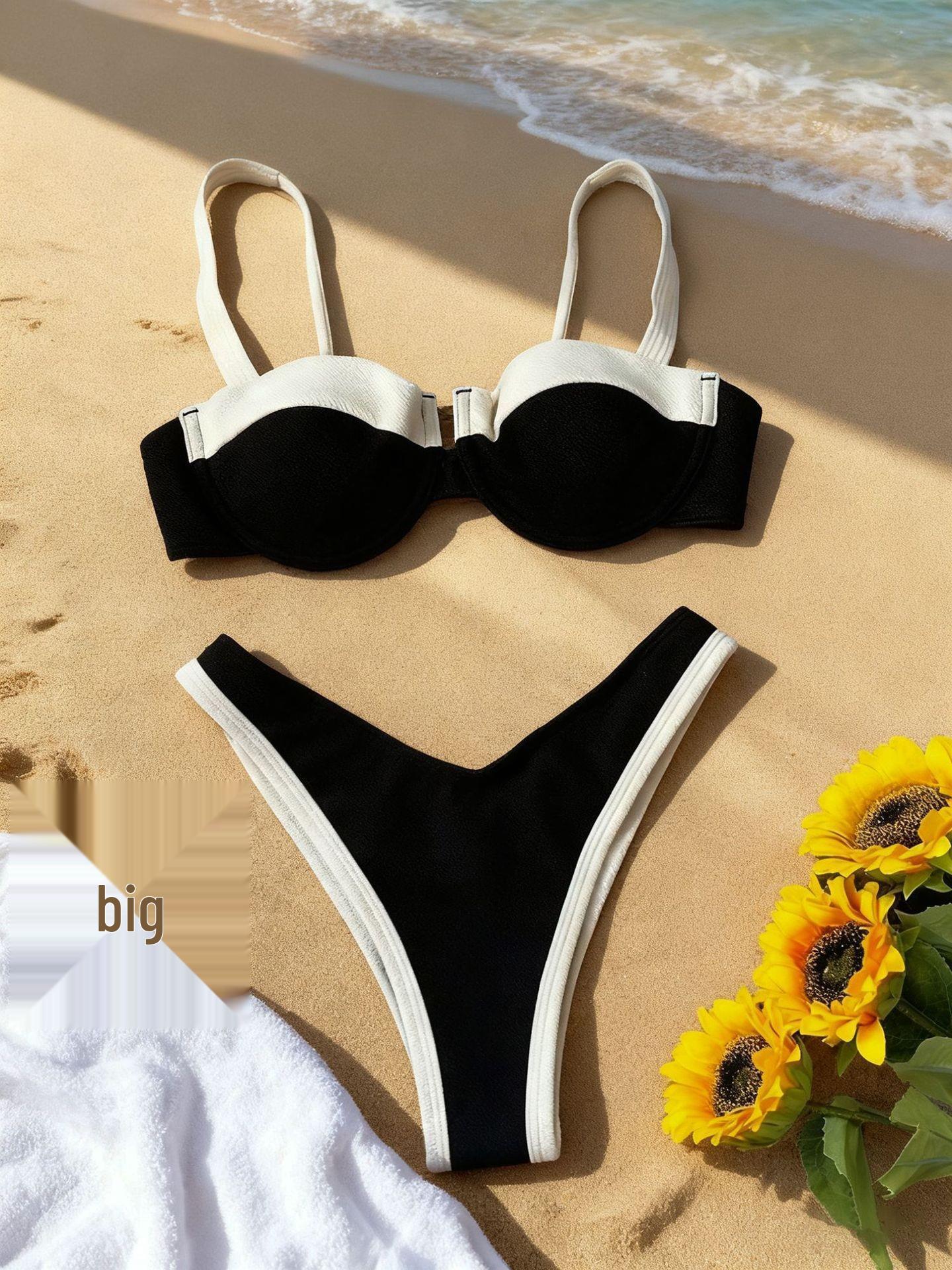 Patchwork High-Waisted Bikini Swimsuit Women’s 2025 Two-Piece - New Style Large
Patchwork High-Waisted Bikini Swimsuit Women’s 2025 Two-Piece - New Style Large