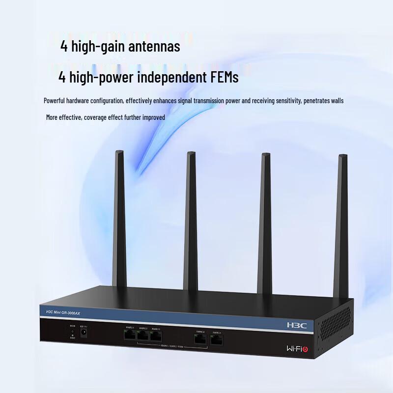H3C GR-3000AX Wi-Fi 6 Gigabit Wireless Router (CN version)
H3C GR-3000AX Wi-Fi 6 Gigabit Wireless Router (CN version)