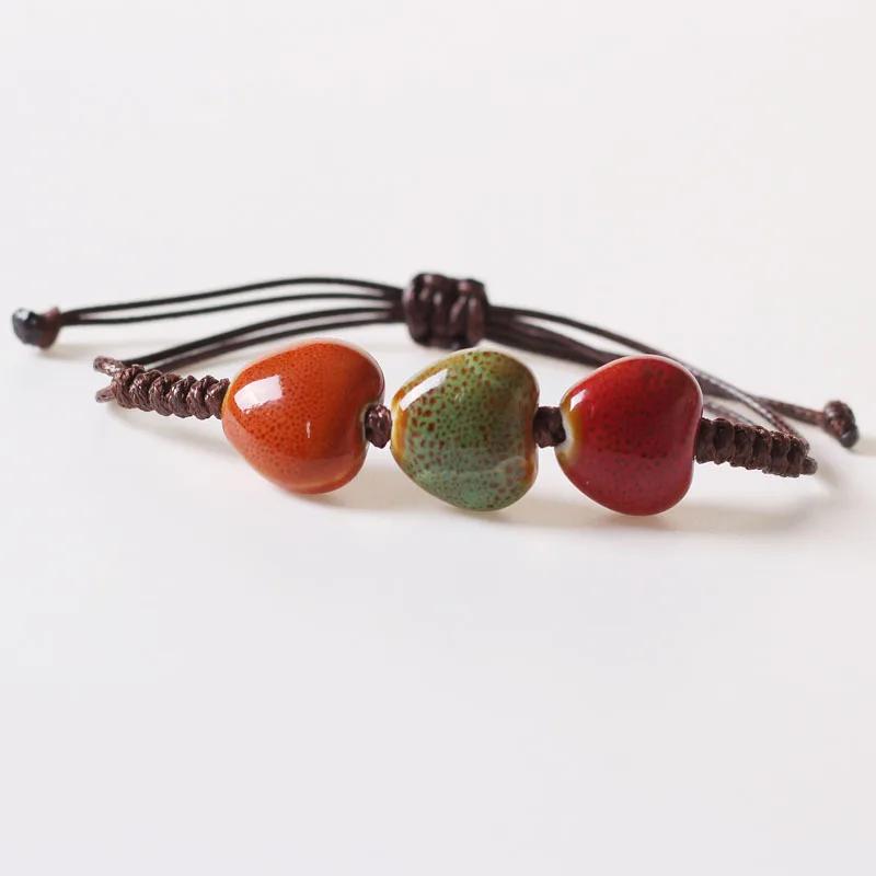 Bohemia Retro Geometry Heart Ceramic Beaded Bracelet for Women Personality Rope Weaving Bangle Zircon Ethnic Style Accessories
Bohemia Retro Geometry Heart Ceramic Beaded Bracelet for Women Personality Rope Weaving Bangle Zircon Ethnic Style Accessories