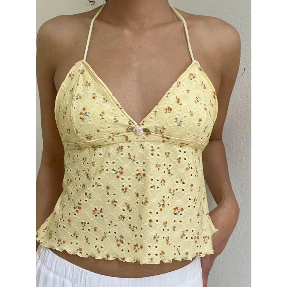 Женская летняя футболка с открытым воротом и цветочным принтом M жёлтый
Женская летняя футболка с открытым воротом и цветочным принтом M жёлтый