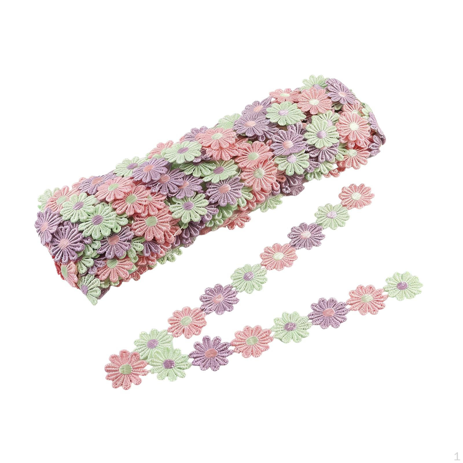 Lace Ribbon Appliqué Decorative Polyester Colored Flowers for Gift Wrapping School Bags Pinkish Violet Green
Lace Ribbon Appliqué Decorative Polyester Colored Flowers for Gift Wrapping School Bags Pinkish Violet Green