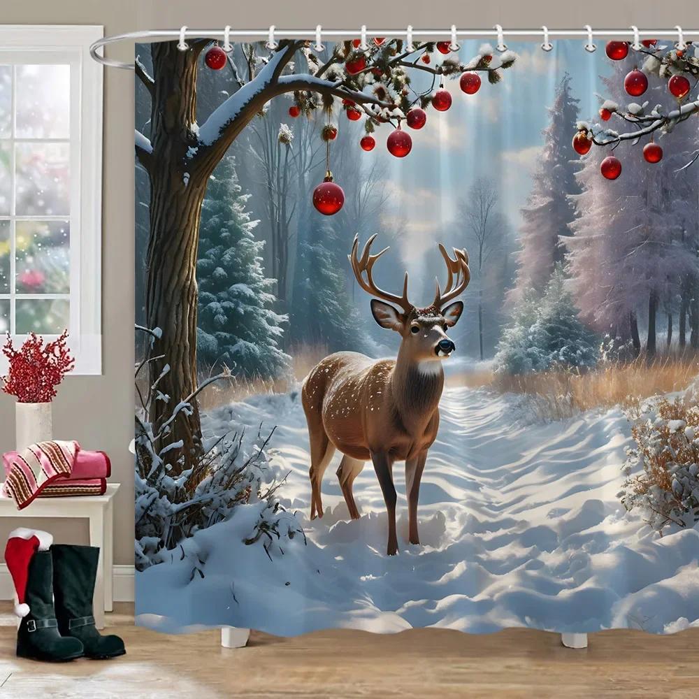Зимний Снежный Лес Олень Занавеска для Душа Рождество Природа Пейзаж Рождественский Подарок Полиэстеровая Ткань Занавески для Душа Ванная 90x180cm
Зимний Снежный Лес Олень Занавеска для Душа Рождество Природа Пейзаж Рождественский Подарок Полиэстеровая Ткань Занавески для Душа Ванная 90x180cm