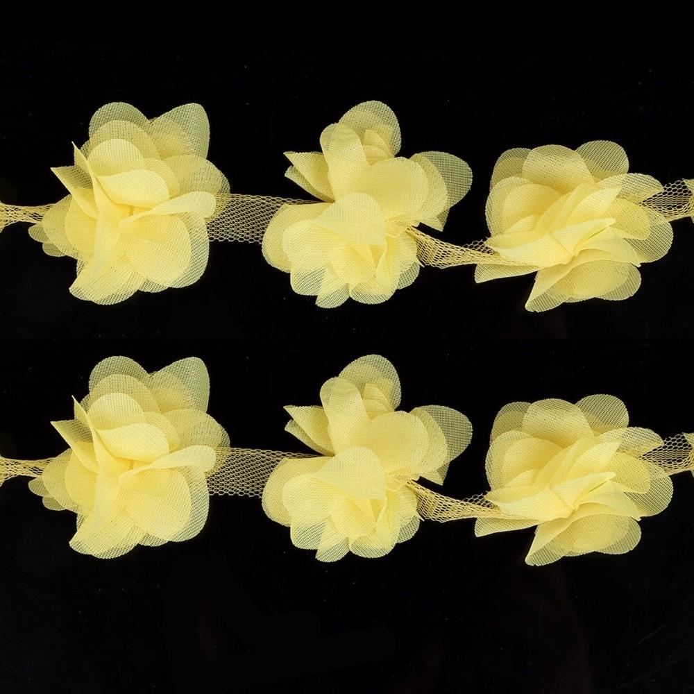 Fashion 5cm Wide Lace Flower Trim 2Yards 3D Chiffon Flowers Chiffon Lace Trim 24 Flowers Lace Ribbon Clothes Accessories жовтий
Fashion 5cm Wide Lace Flower Trim 2Yards 3D Chiffon Flowers Chiffon Lace Trim 24 Flowers Lace Ribbon Clothes Accessories жовтий