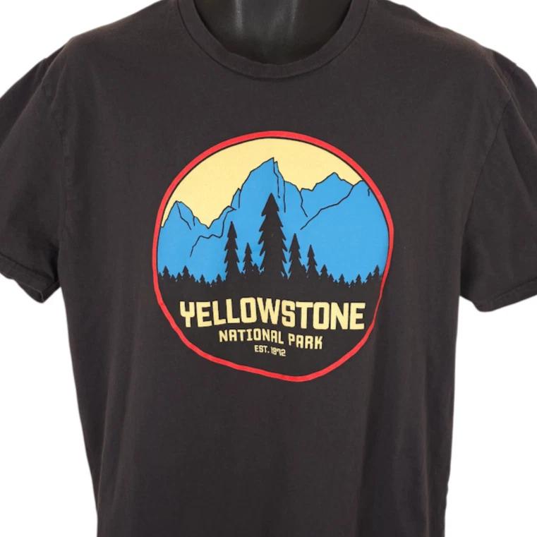 Yellowstone National Park 100% Cotton T-shirt Mens Tees Top Mens Size Large Gray Nature Tee Made In USA M
Yellowstone National Park 100% Cotton T-shirt Mens Tees Top Mens Size Large Gray Nature Tee Made In USA M