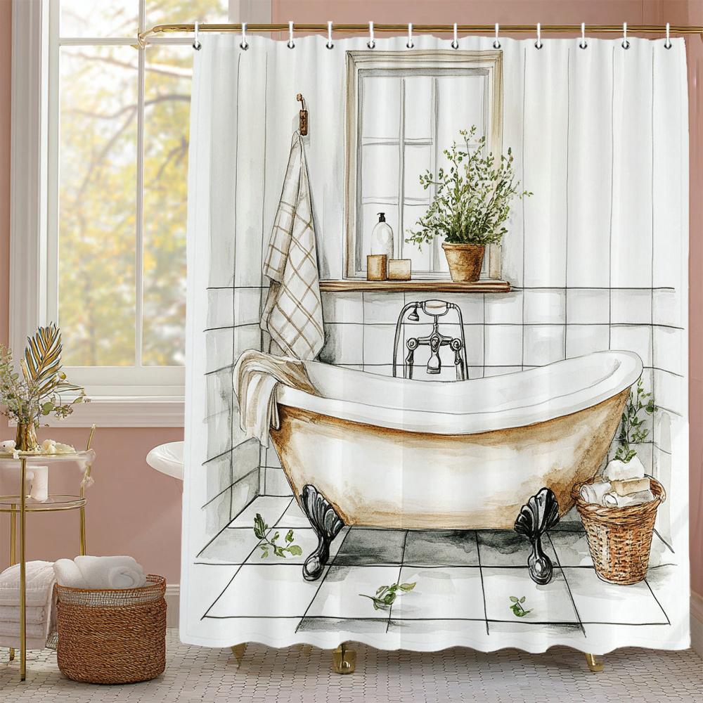 Flower Butterfly In The Bathtub Shower Curtain, Bathroom Decorative Shower Curtain, Waterproof Shower Curtain With Hooks W60H190(CM)-1 Pcs
Flower Butterfly In The Bathtub Shower Curtain, Bathroom Decorative Shower Curtain, Waterproof Shower Curtain With Hooks W60H190(CM)-1 Pcs