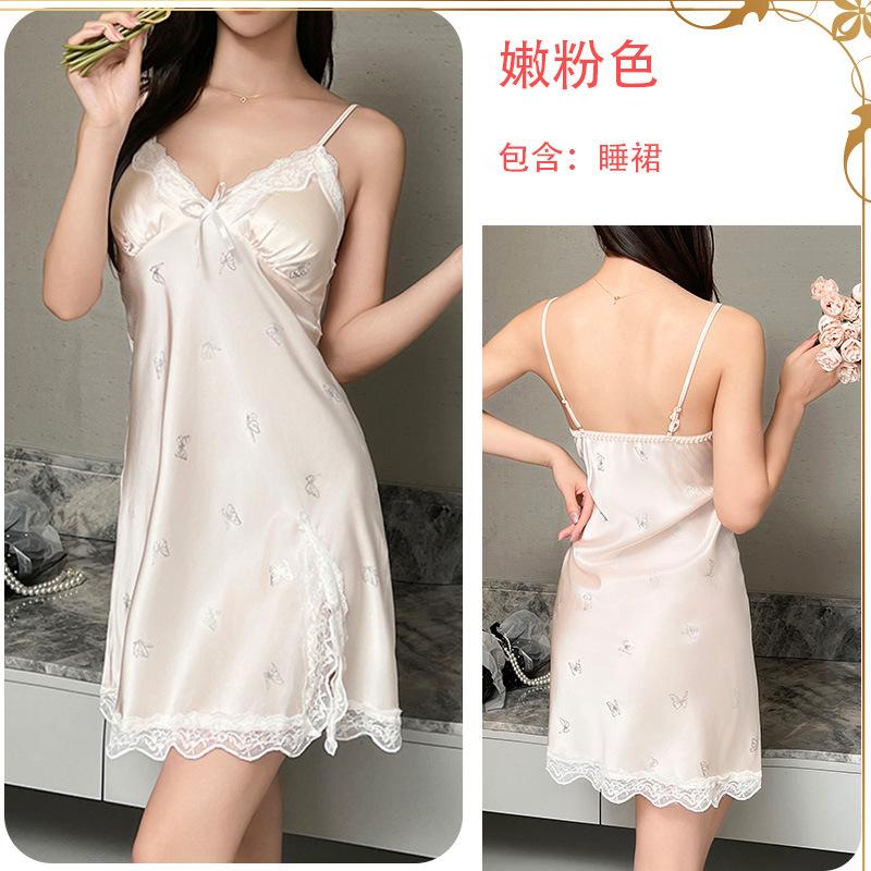 Ice silk pajamas female butterfly print suspender chest pad comfortable nightdress fairy loungewear set M
Ice silk pajamas female butterfly print suspender chest pad comfortable nightdress fairy loungewear set M
