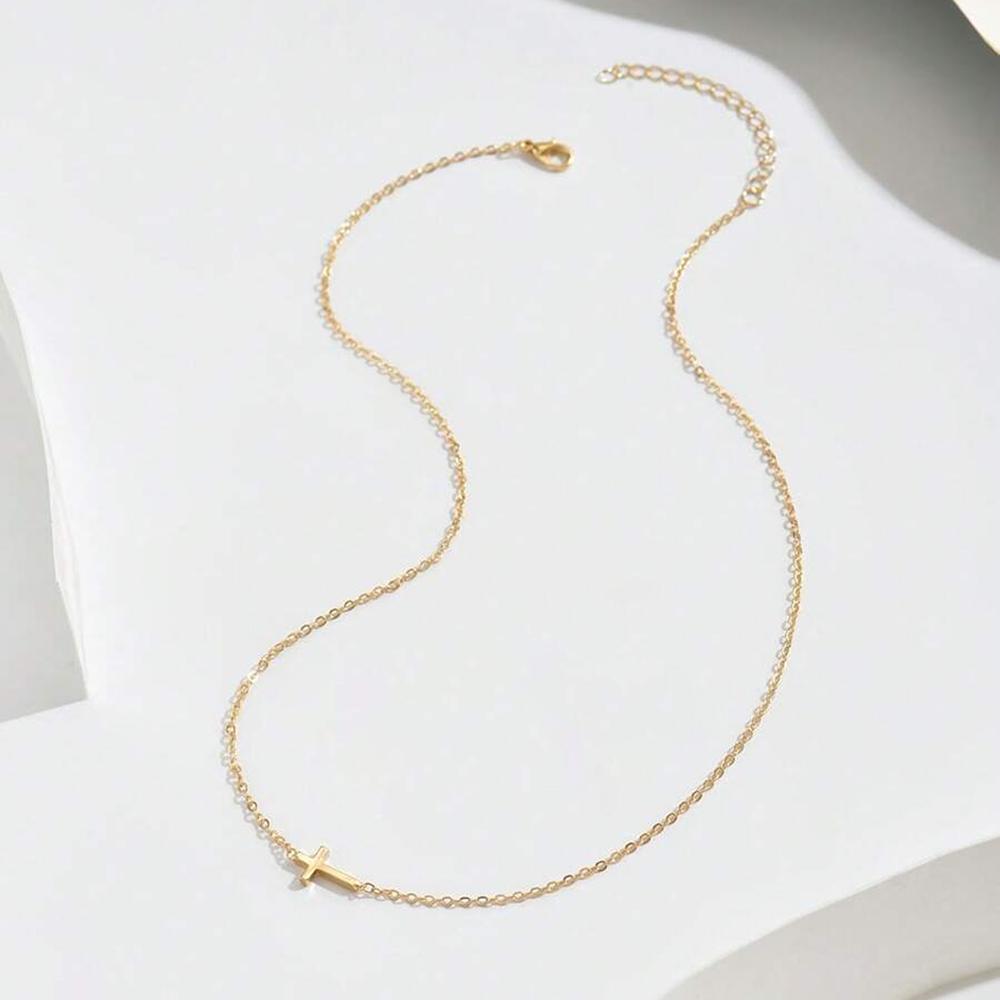 DGIDDK Ожерелье-подвеска в виде изящного винтажного креста из нержавеющей стали, простая модная вера для женщин, с цирконом, для ежедневной носки
DGIDDK Ожерелье-подвеска в виде изящного винтажного креста из нержавеющей стали, простая модная вера для женщин, с цирконом, для ежедневной носки