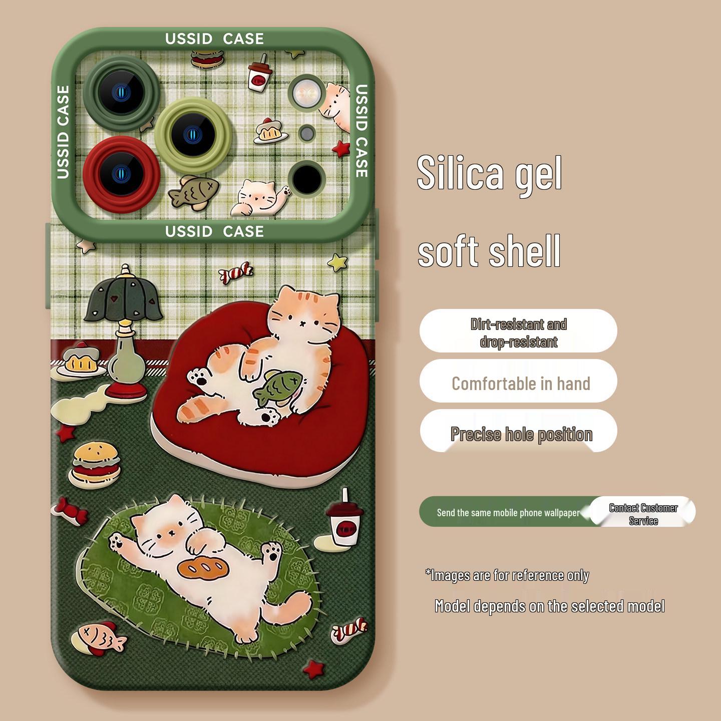 Green Plaid Cat-Themed Silicone Phone Case for Apple 12mini to 17 models Apple 11PRO
Green Plaid Cat-Themed Silicone Phone Case for Apple 12mini to 17 models Apple 11PRO