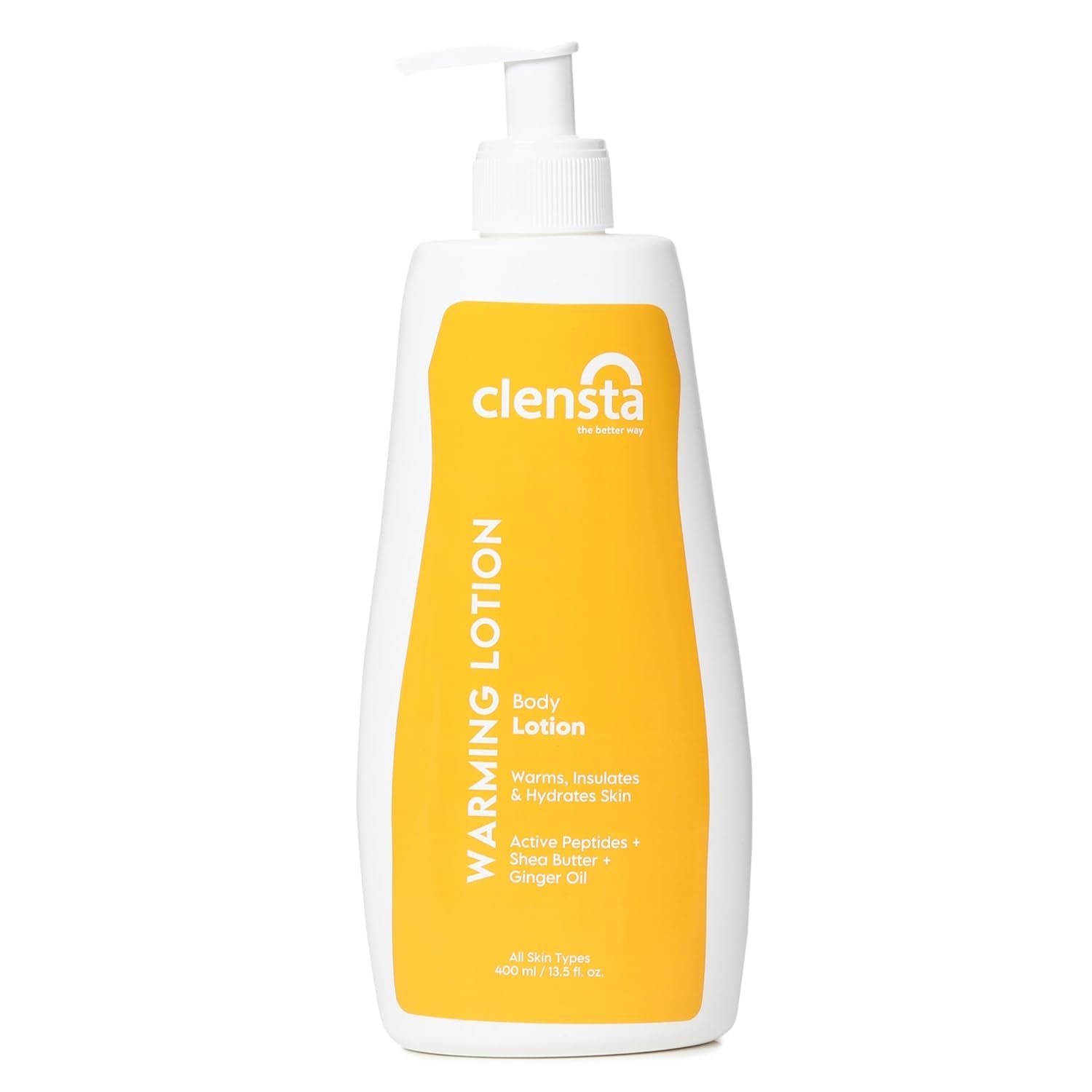Clensta WARMING Body Lotion 400ml for All Skin Types Winter Women Men | Warms, Insulates & Hydrates Skin | Enriched with Ginger Oil, Shea Butter &
Clensta WARMING Body Lotion 400ml for All Skin Types Winter Women Men | Warms, Insulates & Hydrates Skin | Enriched with Ginger Oil, Shea Butter &