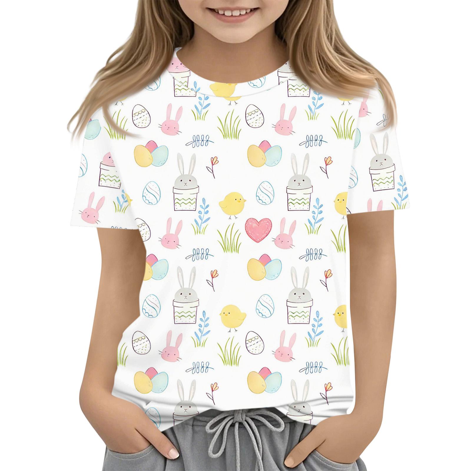 Boys Girls Round Neck Casual Printed Short-sleeved T-shirt Top 150 білий
Boys Girls Round Neck Casual Printed Short-sleeved T-shirt Top 150 білий