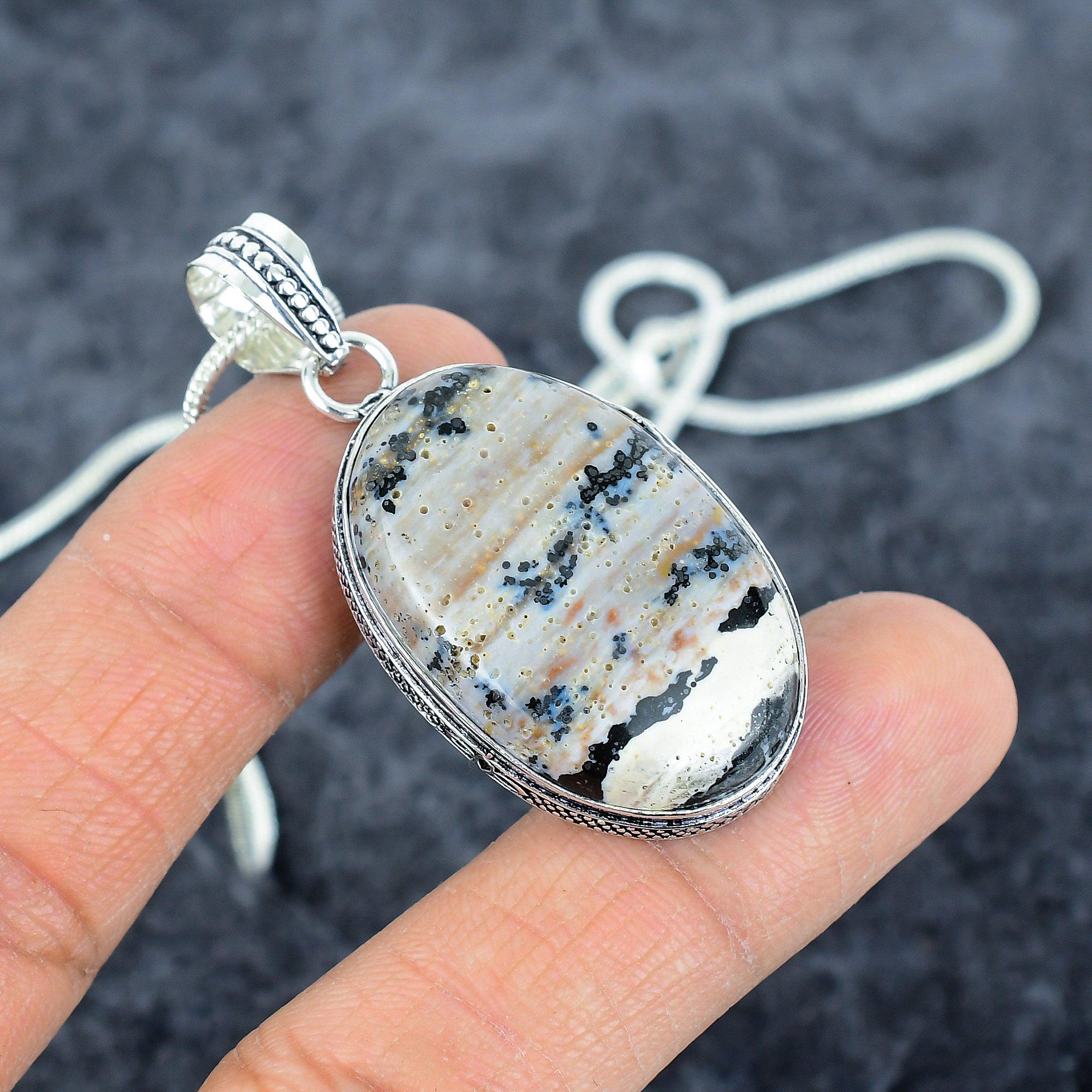Honey Dendritic Gemstone Handmade 925 Sterling Silver Jewelry Pendant 2.09 M-2851
Honey Dendritic Gemstone Handmade 925 Sterling Silver Jewelry Pendant 2.09 M-2851