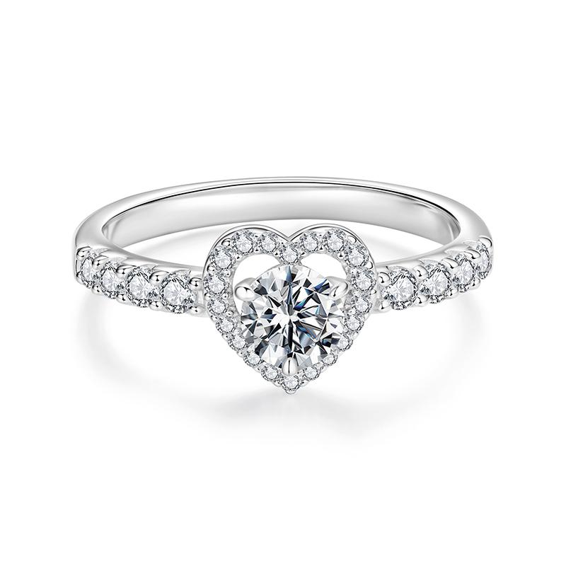 BAMOER 0.5CT Moissanite Hollowed Heart Engagement Band Ring Half Enternity Ring for Women Wedding Jewelry Round Cut D Color VVS1 6
BAMOER 0.5CT Moissanite Hollowed Heart Engagement Band Ring Half Enternity Ring for Women Wedding Jewelry Round Cut D Color VVS1 6