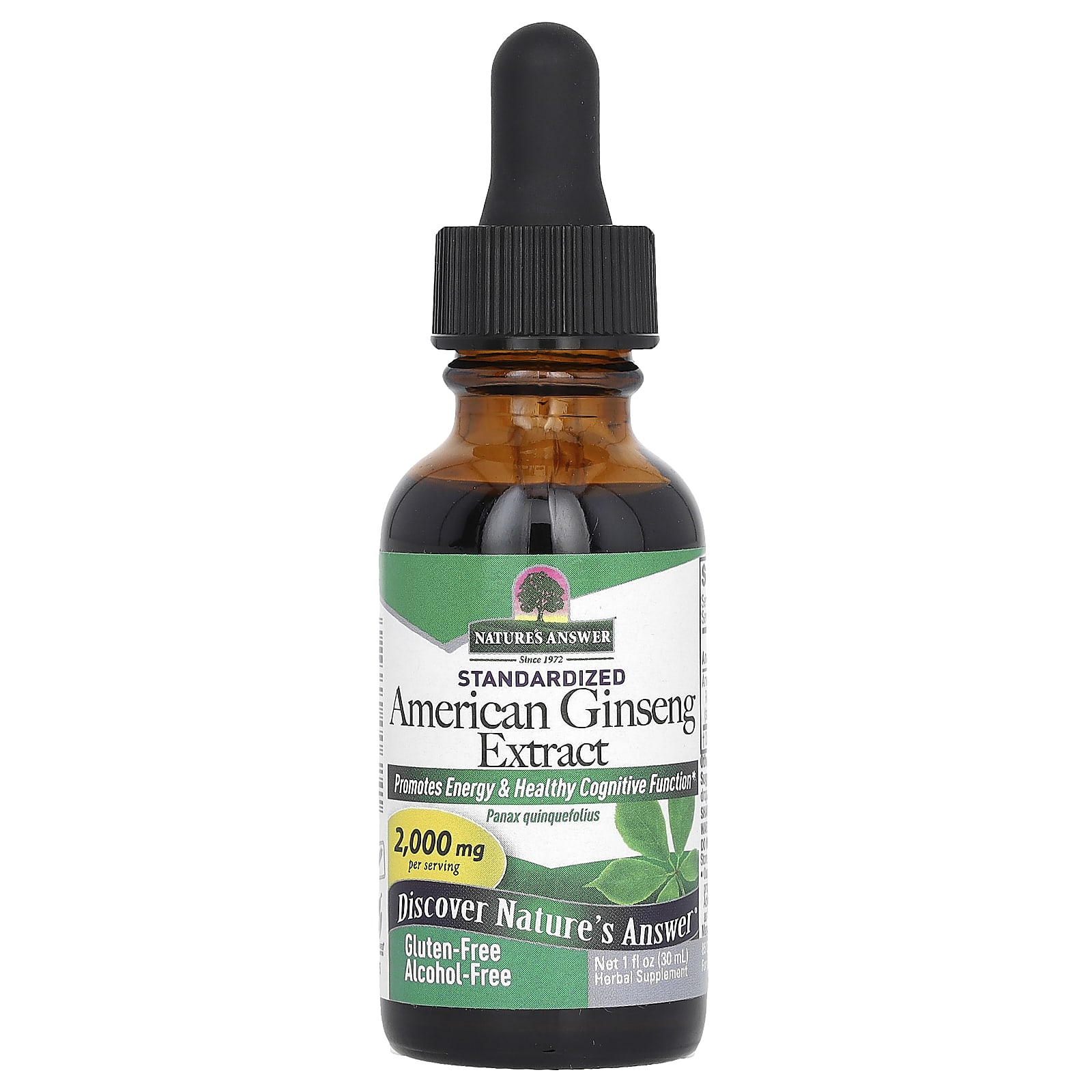 Nature S Answer, Standardized American Ginseng Extract, Alcohol Free, 2,000Mg, 30Ml (1Fl Oz)
Nature S Answer, Standardized American Ginseng Extract, Alcohol Free, 2,000Mg, 30Ml (1Fl Oz)