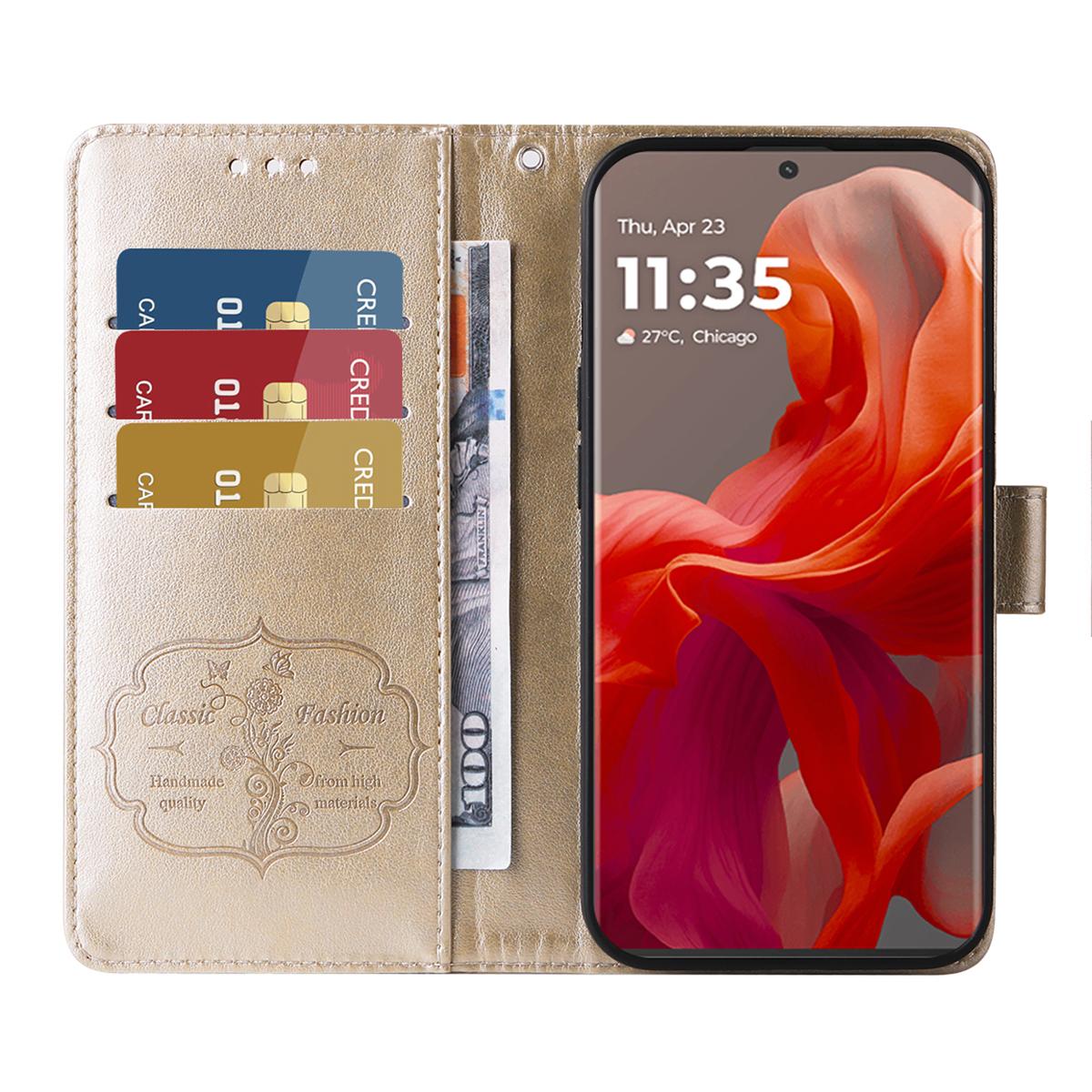 For Motorola Moto G55 5G Case Butterfly Floral Imprint Wallet Stand Leather Phone Cover Gold
For Motorola Moto G55 5G Case Butterfly Floral Imprint Wallet Stand Leather Phone Cover Gold