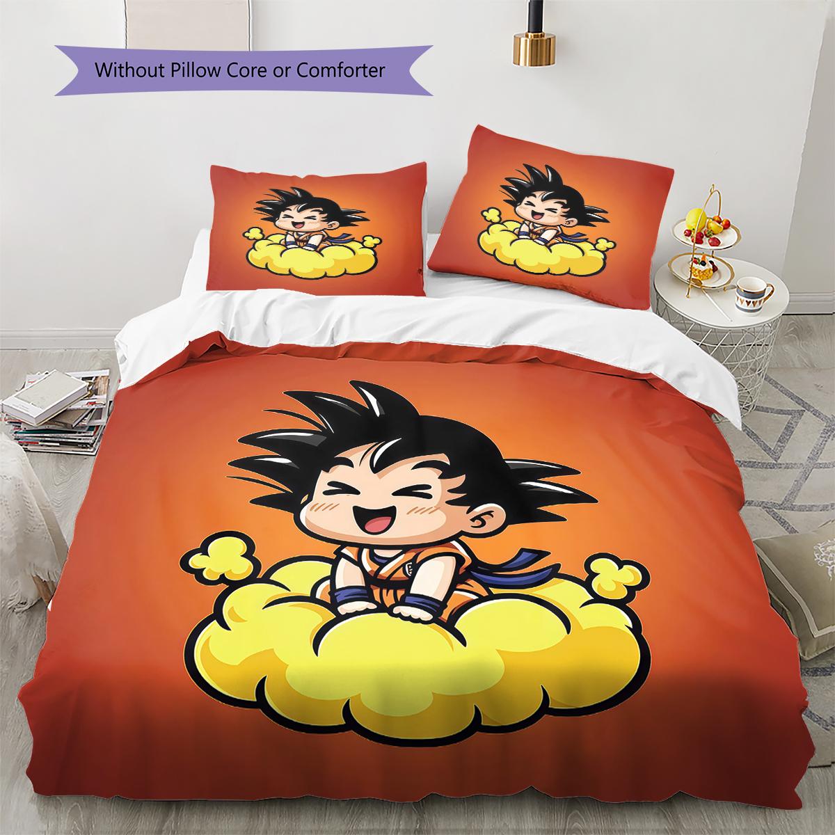 Cute Cartoon Son Goku Pattern Bedding,Quilt Set Quilt Cover Pillowcase Home Birthday Gift (1 * duvet cover + 2 * pillowcase, without core) 155x200cm
Cute Cartoon Son Goku Pattern Bedding,Quilt Set Quilt Cover Pillowcase Home Birthday Gift (1 * duvet cover + 2 * pillowcase, without core) 155x200cm