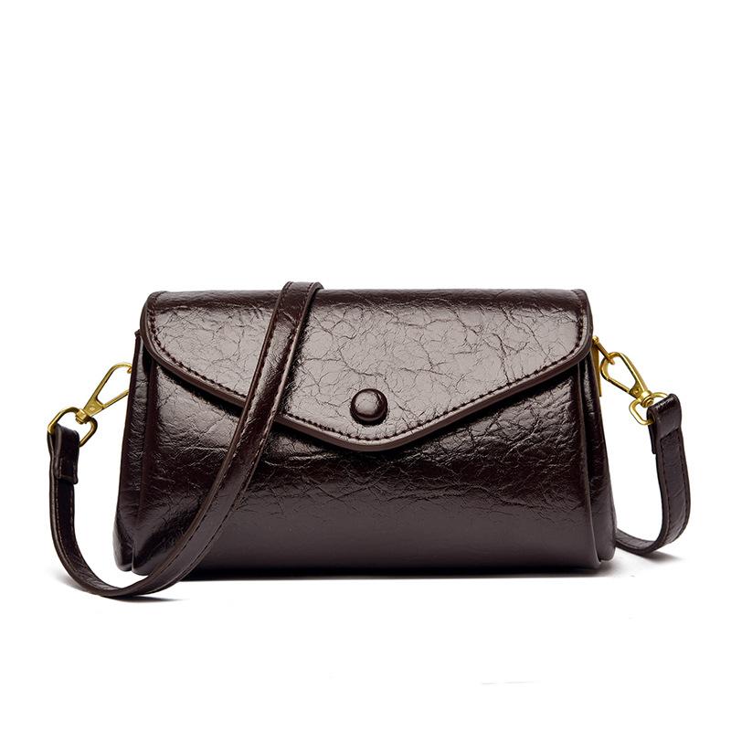 New Retro Oil Wax Leather Crossbody Bag, Simple Snap Button Envelope Bag, Versatile and Casual Women s Shoulder Bag коричневий
New Retro Oil Wax Leather Crossbody Bag, Simple Snap Button Envelope Bag, Versatile and Casual Women s Shoulder Bag коричневий
