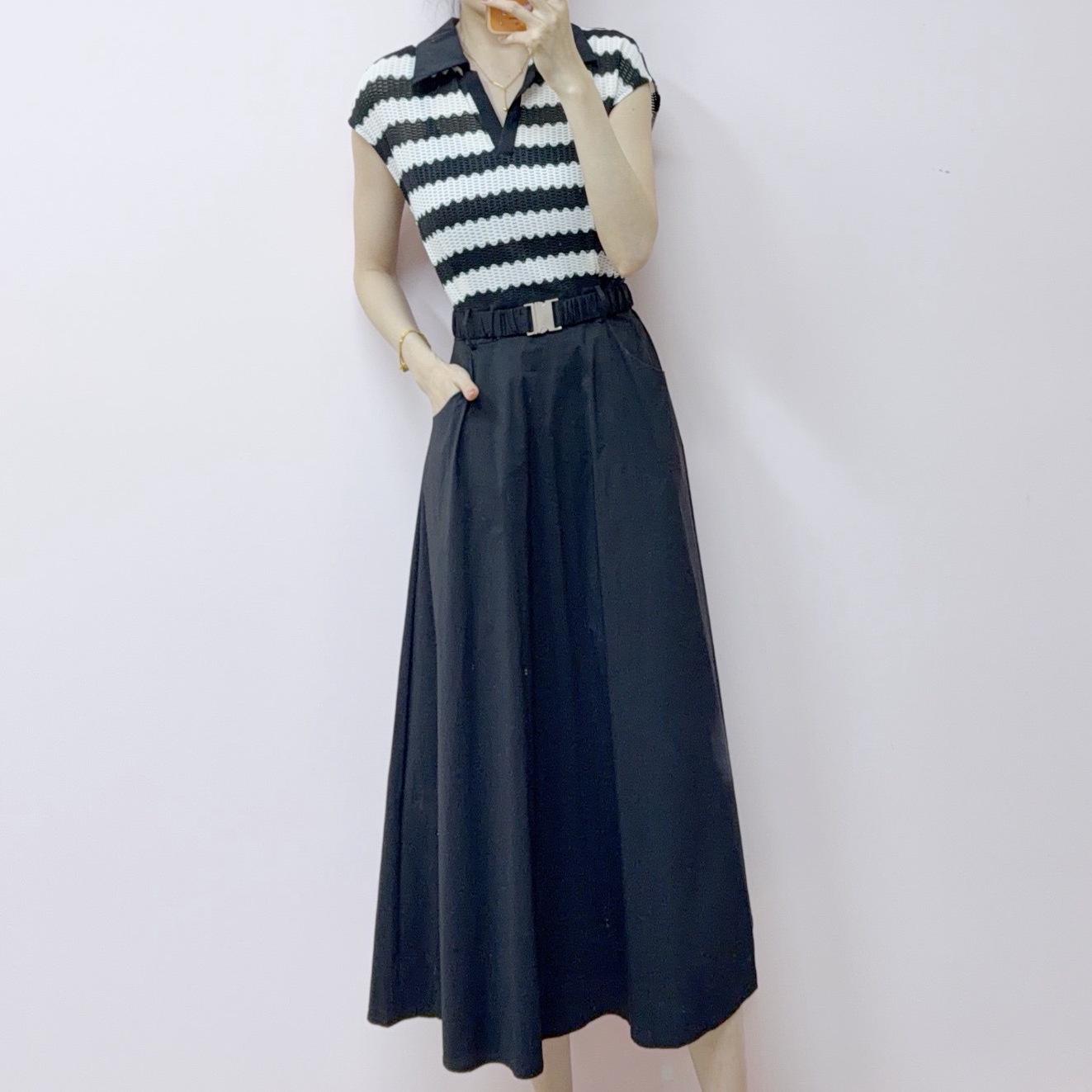 2026 Summer Striped Patchwork Lapel Dress - Short Sleeve, Temperament Commuting Style, Faux Two-Piece Design L (54-59 kg)
2026 Summer Striped Patchwork Lapel Dress - Short Sleeve, Temperament Commuting Style, Faux Two-Piece Design L (54-59 kg)