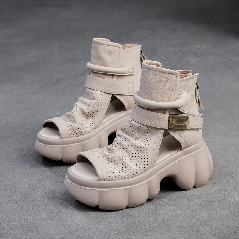 Johnature Thick Sole Height Increasing Retro Hollow-out Peep Toe Roman Sandals Versatile Women s Platform Shoes 39 бежевий
Johnature Thick Sole Height Increasing Retro Hollow-out Peep Toe Roman Sandals Versatile Women s Platform Shoes 39 бежевий