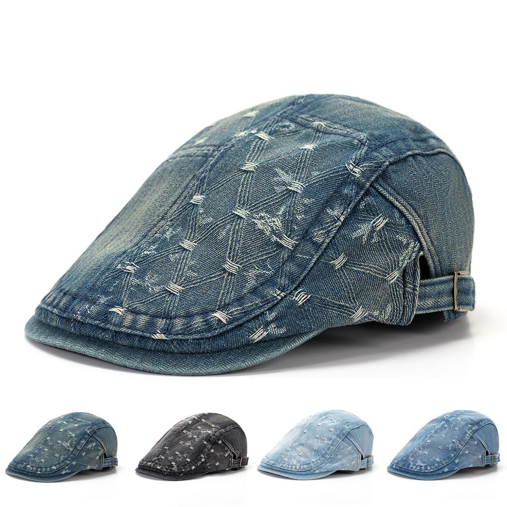 Denim Hat Women Retro Beret Cotton Cap Men s Forward Hat джинсовий синього кольору
Denim Hat Women Retro Beret Cotton Cap Men s Forward Hat джинсовий синього кольору