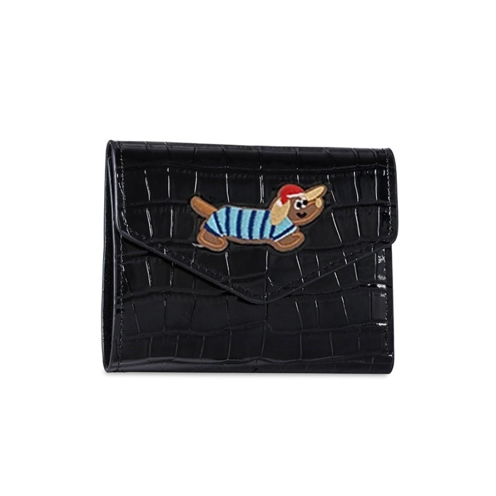 Portable Crocodile Pattern Wallet Embroidered Sausage Dog PVC Short Leather Purse Anti-splash Water Multiple Card чёрный
Portable Crocodile Pattern Wallet Embroidered Sausage Dog PVC Short Leather Purse Anti-splash Water Multiple Card чёрный