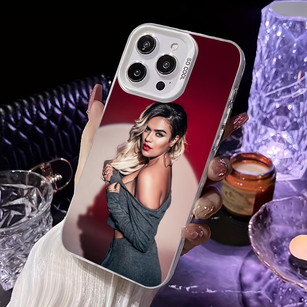 Karol G Latino Mobile Cell Phone Case for iPhone 17 16 15 14 13 12 11 X XR XS 8 7 Air Pro Max Plus White Translucent Cover iPhone17
Karol G Latino Mobile Cell Phone Case for iPhone 17 16 15 14 13 12 11 X XR XS 8 7 Air Pro Max Plus White Translucent Cover iPhone17