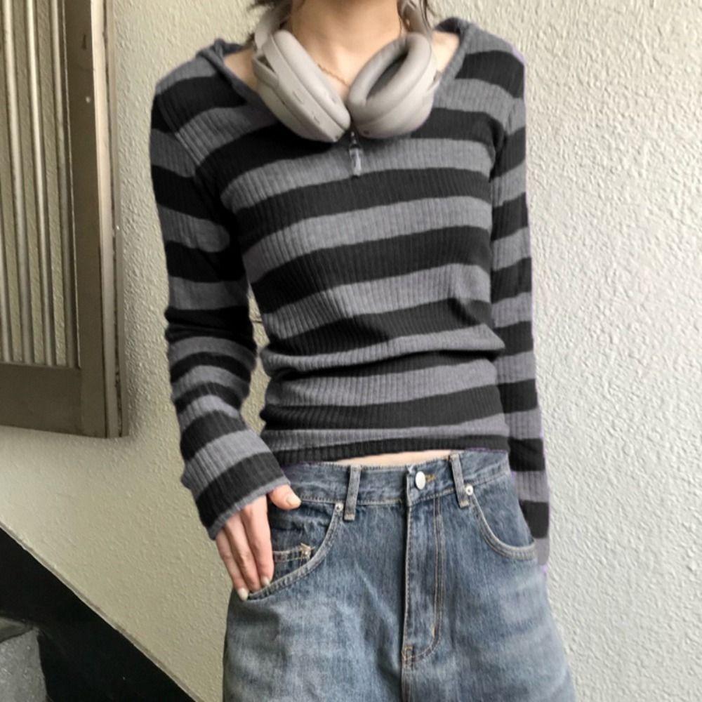 Retro Striped Crop Pullover Sweatshirt Stripe Hooded Top Comfortable Knitwear Women Y2k Travel M
Retro Striped Crop Pullover Sweatshirt Stripe Hooded Top Comfortable Knitwear Women Y2k Travel M