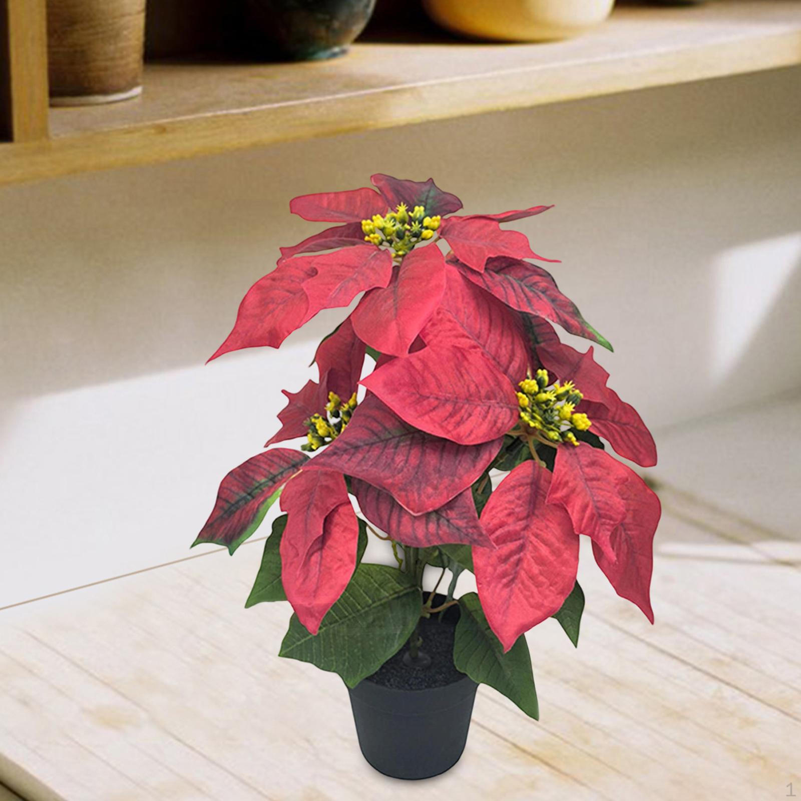 Рождественская искусственная пуансеттия, растение бонсай, настольное украшение, искусственные цветы в горшке, Рождество 3 Head
Рождественская искусственная пуансеттия, растение бонсай, настольное украшение, искусственные цветы в горшке, Рождество 3 Head