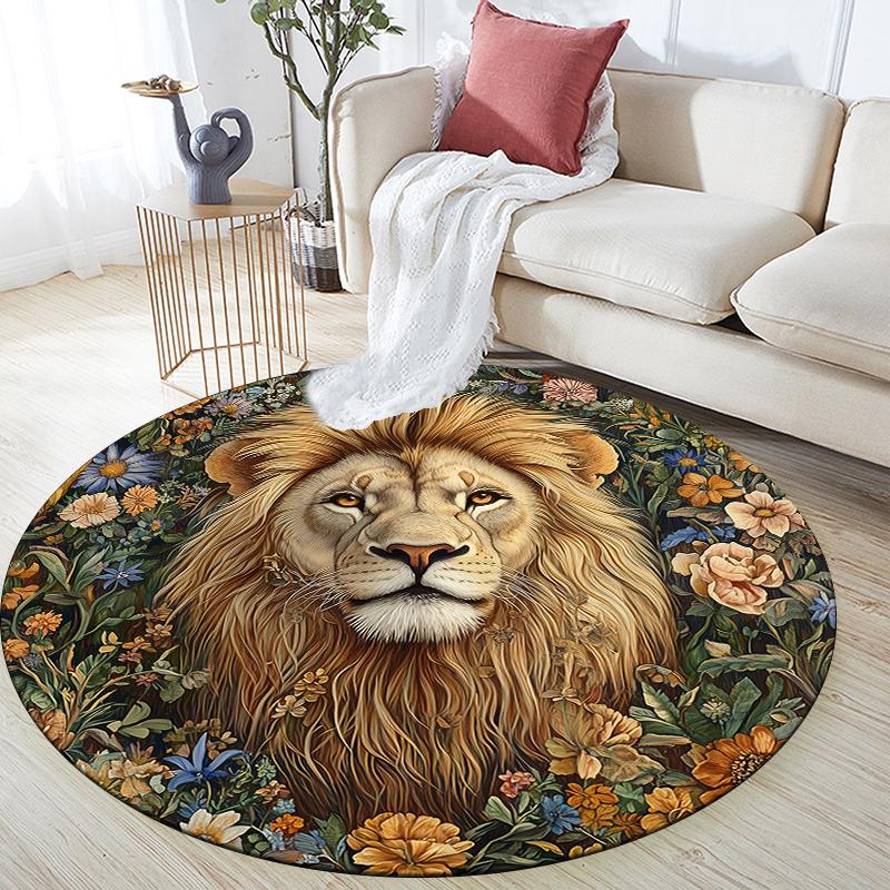 Green lion pattern round rug,Carpet Rug for Living Room Bedroom Playroom ,Non-slip Floor Mat,Holiday Gifts and Birthday Gifts. 80cmx80cm
Green lion pattern round rug,Carpet Rug for Living Room Bedroom Playroom ,Non-slip Floor Mat,Holiday Gifts and Birthday Gifts. 80cmx80cm
