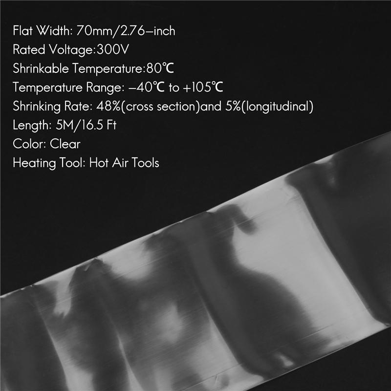 5X Pvc Heat Shrink Tubing Tube 70Mm For 4 X 18650 Shrink Film 5M Clear-B61B чистий
5X Pvc Heat Shrink Tubing Tube 70Mm For 4 X 18650 Shrink Film 5M Clear-B61B чистий