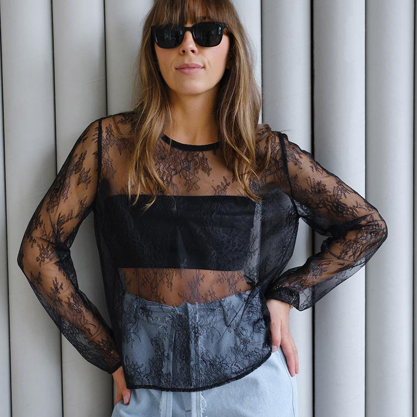 Женская футболка весна-лето, сексуальная, прозрачная, свободная, с длинными рукавами и ажурной внутренней частью L чёрный
Женская футболка весна-лето, сексуальная, прозрачная, свободная, с длинными рукавами и ажурной внутренней частью L чёрный