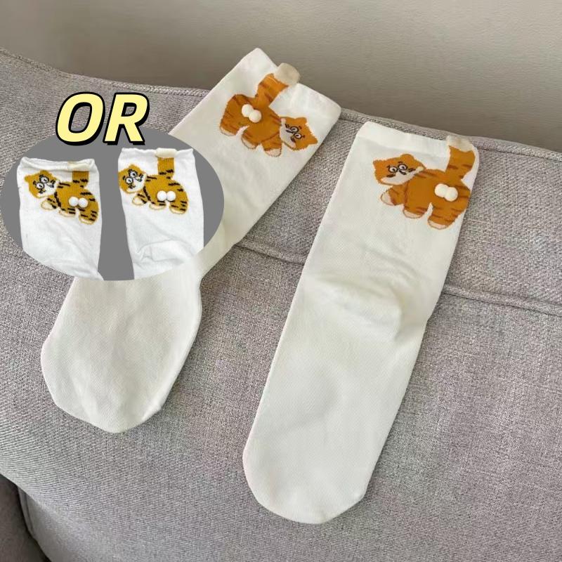 1 Pair Breathable Cat Middle Tube Socks Cartoon Cute Cat Plush Balls Polyester Cotton Socks Novelty Gifts For Cat Lovers one size білий
1 Pair Breathable Cat Middle Tube Socks Cartoon Cute Cat Plush Balls Polyester Cotton Socks Novelty Gifts For Cat Lovers one size білий