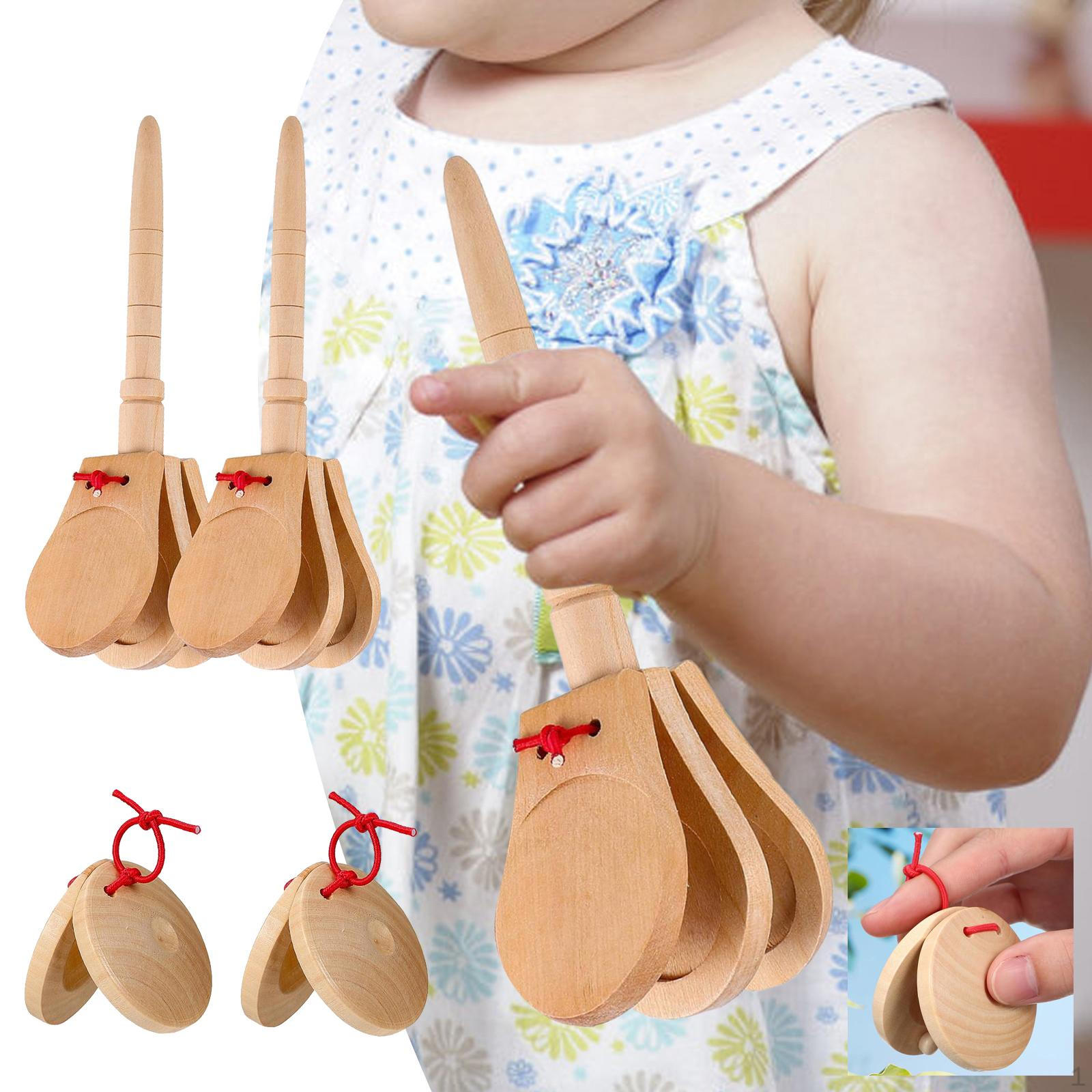 4x Clap Board Wooden Finger Castanets Set Music Educational Percussion Instruments Wood
4x Clap Board Wooden Finger Castanets Set Music Educational Percussion Instruments Wood