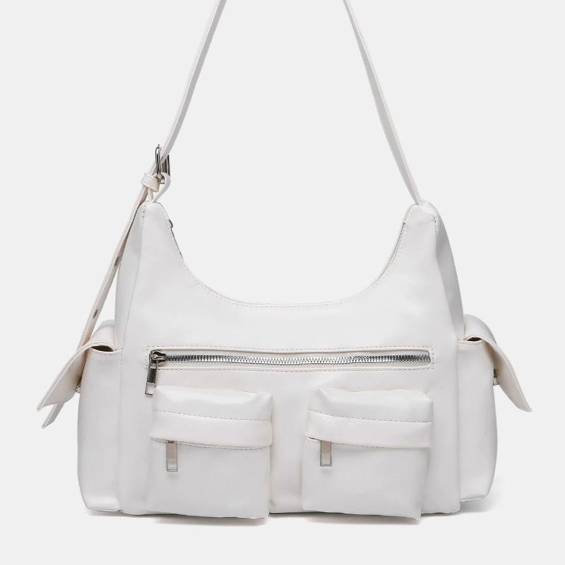 Vintage Saddle Motorcycle Bags Underarm Single Shoulder Bag Pillow Shape Crossbody Handbag Pure Color Zipper Closure Leather білий
Vintage Saddle Motorcycle Bags Underarm Single Shoulder Bag Pillow Shape Crossbody Handbag Pure Color Zipper Closure Leather білий