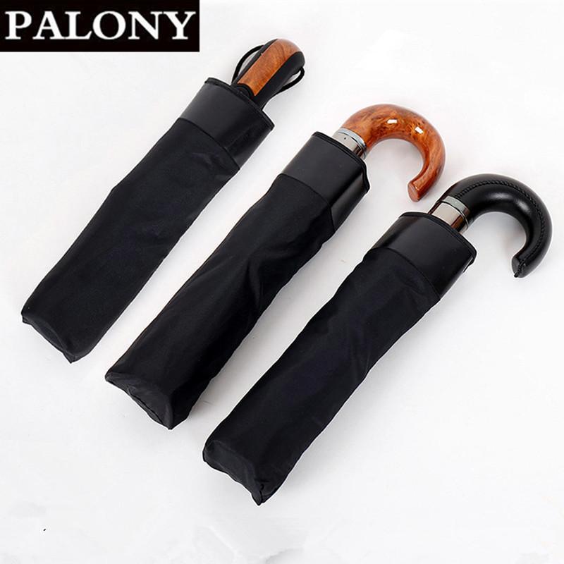 PALONY-Windproof Leather Handle Umbrella for Men, Strong Automatic Umbrella, Resistant, 3 Folding, Black, 10K
PALONY-Windproof Leather Handle Umbrella for Men, Strong Automatic Umbrella, Resistant, 3 Folding, Black, 10K