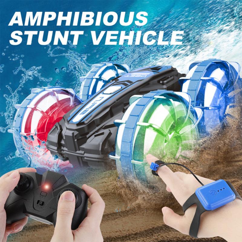 2.4G амфибийный автомобиль с дистанционным управлением 4WD RC трюковой автомобиль со светодиодными огнями двухсторонний поворотный RC
2.4G амфибийный автомобиль с дистанционным управлением 4WD RC трюковой автомобиль со светодиодными огнями двухсторонний поворотный RC
