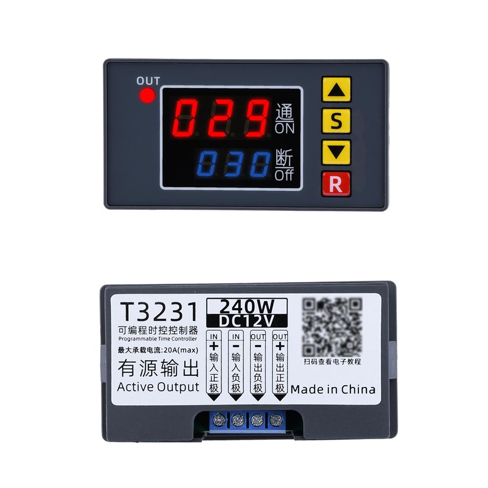 T3231 AC 110V 220V DC 12V Цифровий реле часу зі світлодіодним дисплеєм Циклічний таймер Керуючий перемикач Регульований час Реле часу DC 12V 240W
T3231 AC 110V 220V DC 12V Цифровий реле часу зі світлодіодним дисплеєм Циклічний таймер Керуючий перемикач Регульований час Реле часу DC 12V 240W