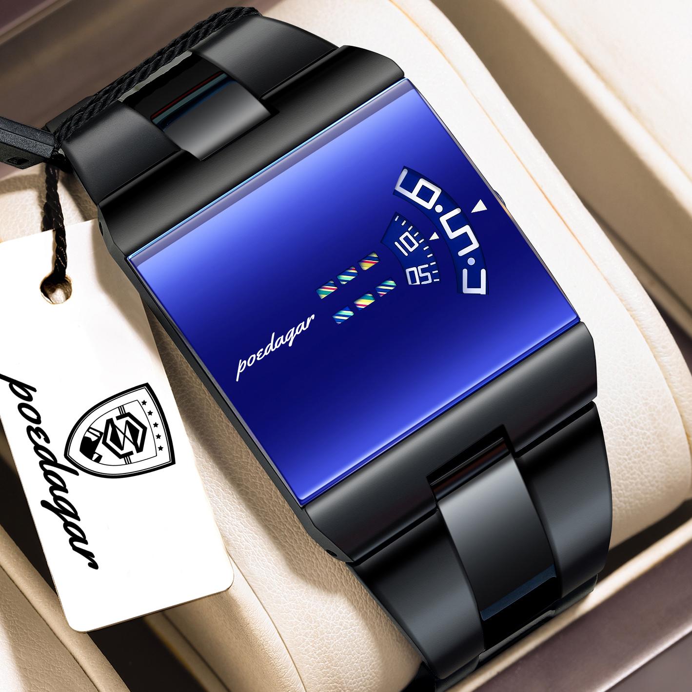 POEDAGAR Top Rectangle Original Men Watch Waterproof Fashion Man Wristwatch Stainless Steel Quartz Sport Watches+Box чёрный/синий
POEDAGAR Top Rectangle Original Men Watch Waterproof Fashion Man Wristwatch Stainless Steel Quartz Sport Watches+Box чёрный/синий
