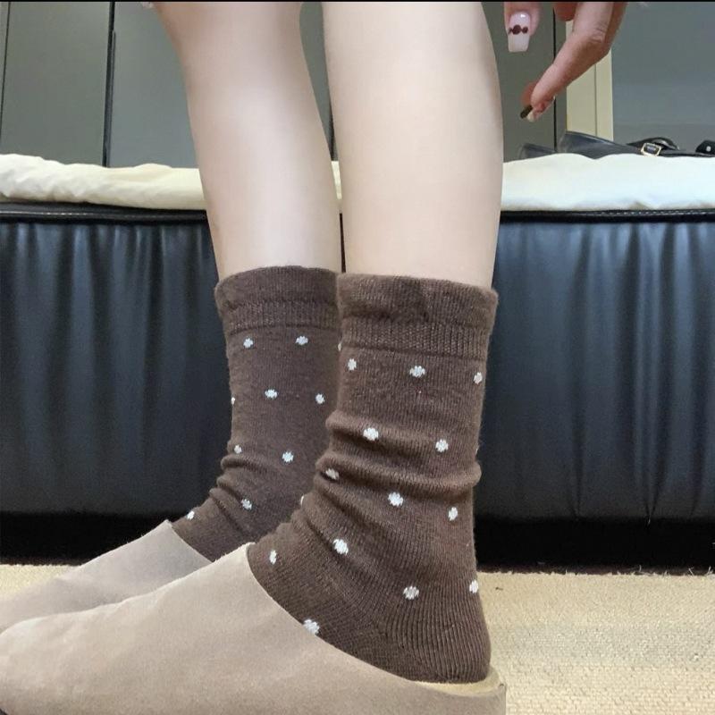 Wool Socks Pleated Polka Dot Medium Tube Socks Children S Sweet Temperament Stacking Socks Thickened Warm Lace Socks One size fits all кавовий
Wool Socks Pleated Polka Dot Medium Tube Socks Children S Sweet Temperament Stacking Socks Thickened Warm Lace Socks One size fits all кавовий