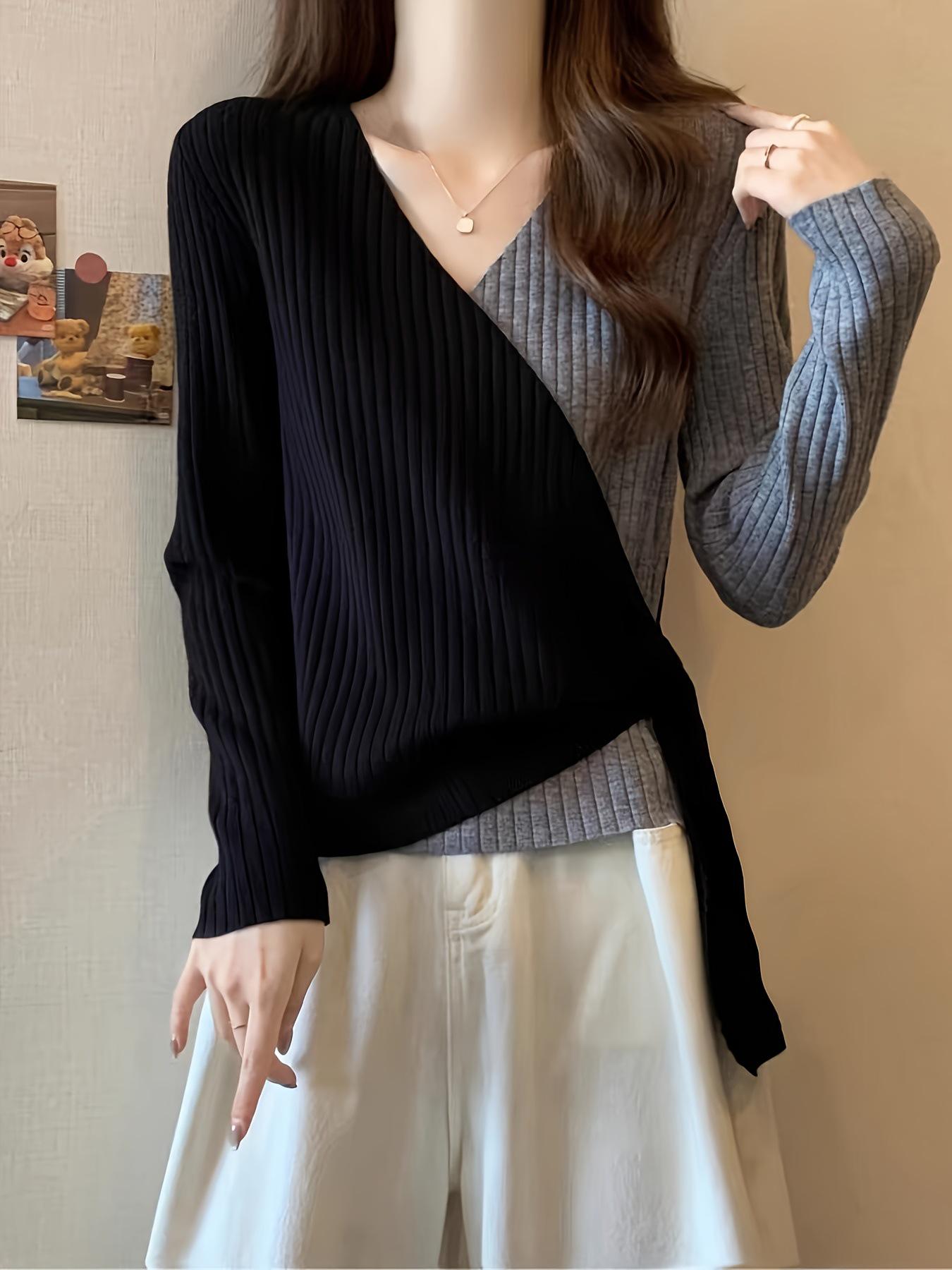 2025 Plus Size Color Block Cross Knit Sweater: Slimming, Stylish Long Sleeve Top for Autumn/Winter 2XL чёрный
2025 Plus Size Color Block Cross Knit Sweater: Slimming, Stylish Long Sleeve Top for Autumn/Winter 2XL чёрный