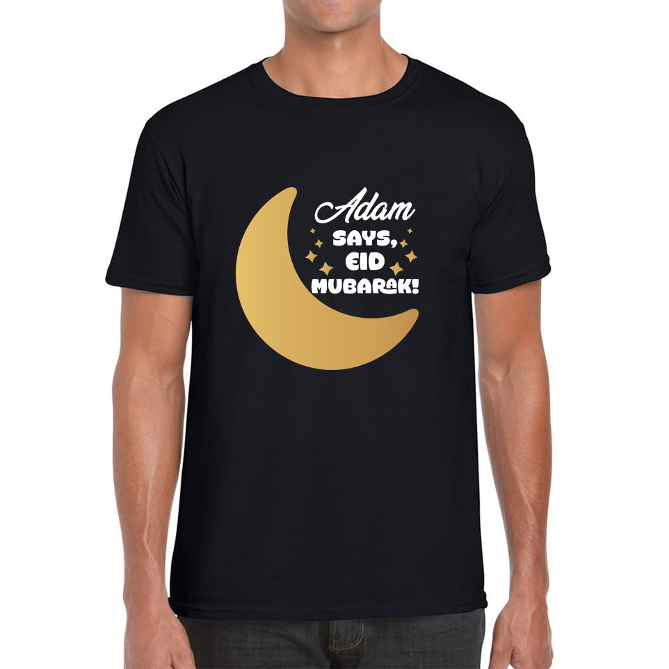 Personalised Your Name Says Eid Mubarak Moon Islamic Blessed Festive Celebration Religious Holy Month Mens Tee Top L
Personalised Your Name Says Eid Mubarak Moon Islamic Blessed Festive Celebration Religious Holy Month Mens Tee Top L
