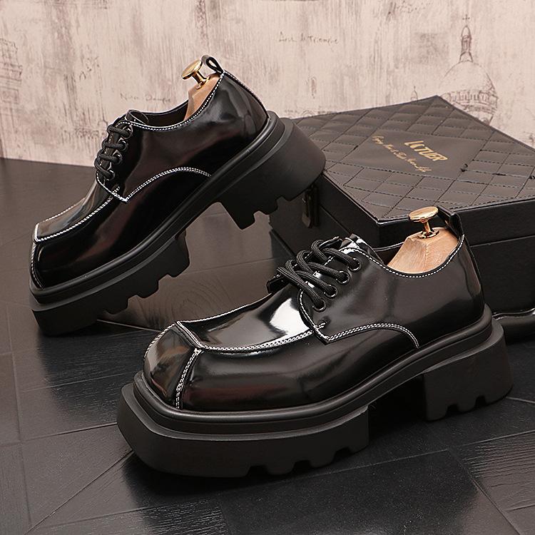 Мужские туфли из лакированной кожи с низким вырезом и квадратным носком, блестящей поверхностью, в мужском стиле, на толстой подошве, на шнуровке, свадебные туфли для жениха, черные, с широким носком, деловые, формальные, кожаные туфли 43
Мужские туфли из лакированной кожи с низким вырезом и квадратным носком, блестящей поверхностью, в мужском стиле, на толстой подошве, на шнуровке, свадебные туфли для жениха, черные, с широким носком, деловые, формальные, кожаные туфли 43