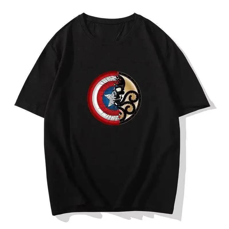 Marvel American Captain printed pure cotton shortsleeved shirt and loose roundneck Tshirt 2XL
Marvel American Captain printed pure cotton shortsleeved shirt and loose roundneck Tshirt 2XL