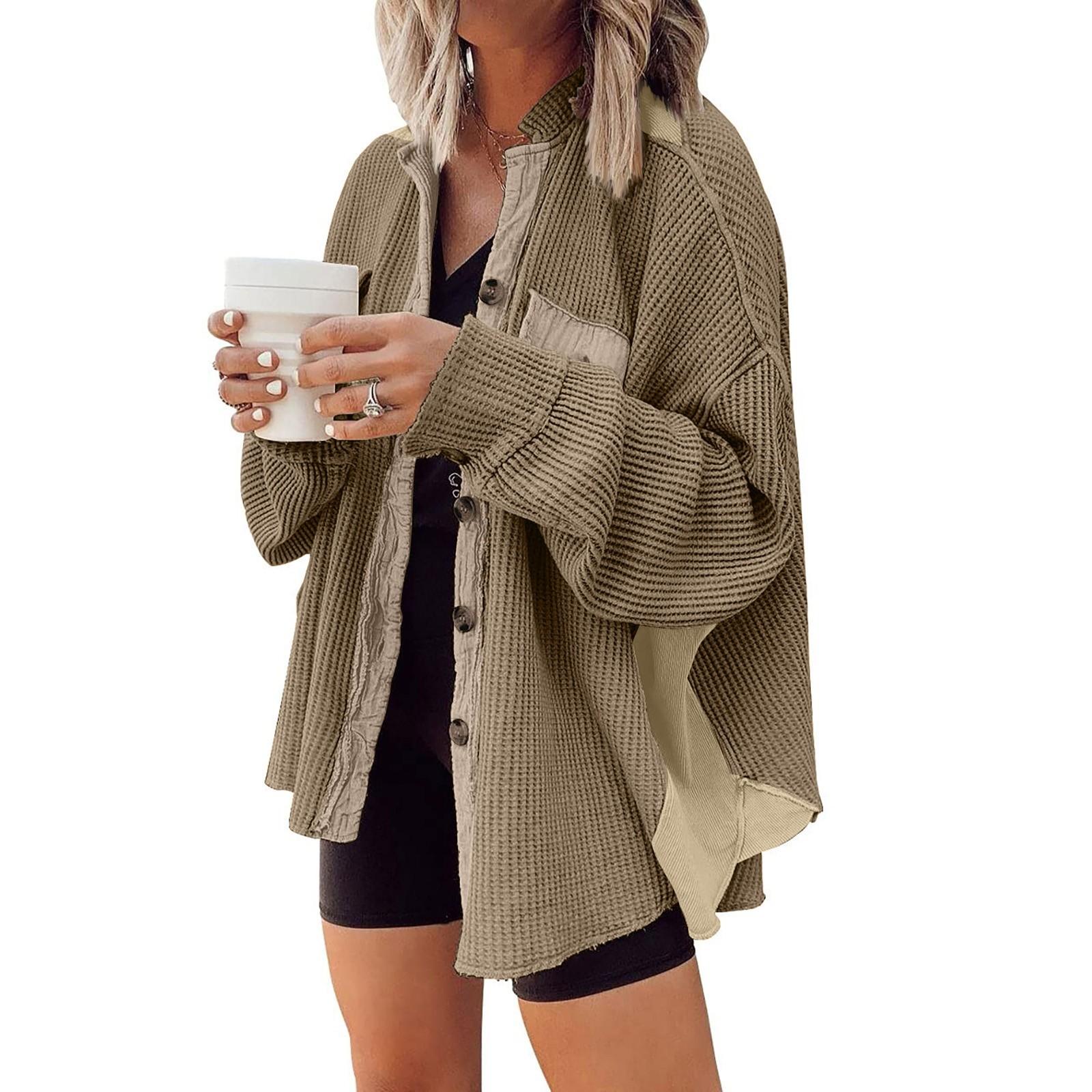 Женская однотонная трикотажная рубашка на пуговицах со свободными рукавами, топ с потертым краем
Женская однотонная трикотажная рубашка на пуговицах со свободными рукавами, топ с потертым краем