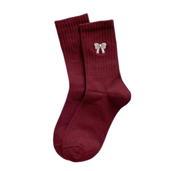 1 Pair Mid-tube Socks Striped Print Bowknot Patten College Style Socks Elastic Warm Socks Versatile Footwear Accessory B
1 Pair Mid-tube Socks Striped Print Bowknot Patten College Style Socks Elastic Warm Socks Versatile Footwear Accessory B