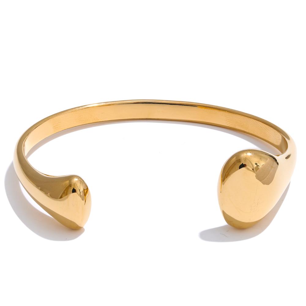 Yhpup 58mm 18K PVD Plated Cuff Open Statement Bracelet Bangle 316L Stainless Steel Texture Hypoallergenic Wrist Daily Jewelry
Yhpup 58mm 18K PVD Plated Cuff Open Statement Bracelet Bangle 316L Stainless Steel Texture Hypoallergenic Wrist Daily Jewelry