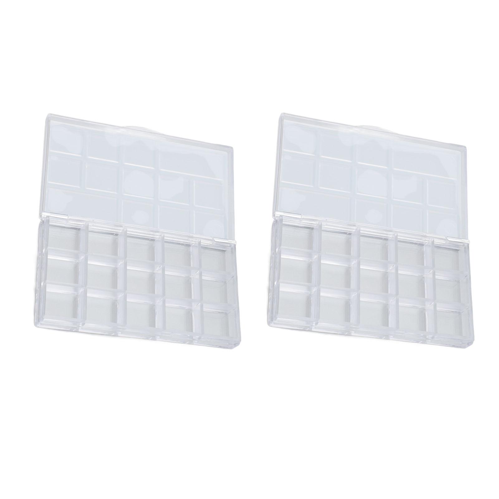 2pcs 15 Grids Transparent Paint Box Clear Plastic Painting Pigment Box Portable Leakproof Watercolor Palettes Box for Artists Students Kids
2pcs 15 Grids Transparent Paint Box Clear Plastic Painting Pigment Box Portable Leakproof Watercolor Palettes Box for Artists Students Kids