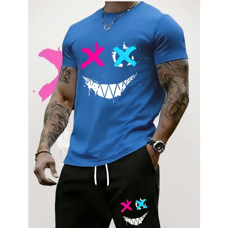 Men s personalized graffiti print casual suit, short-sleeved shorts decorated with contrasting XX 8XL
Men s personalized graffiti print casual suit, short-sleeved shorts decorated with contrasting XX 8XL