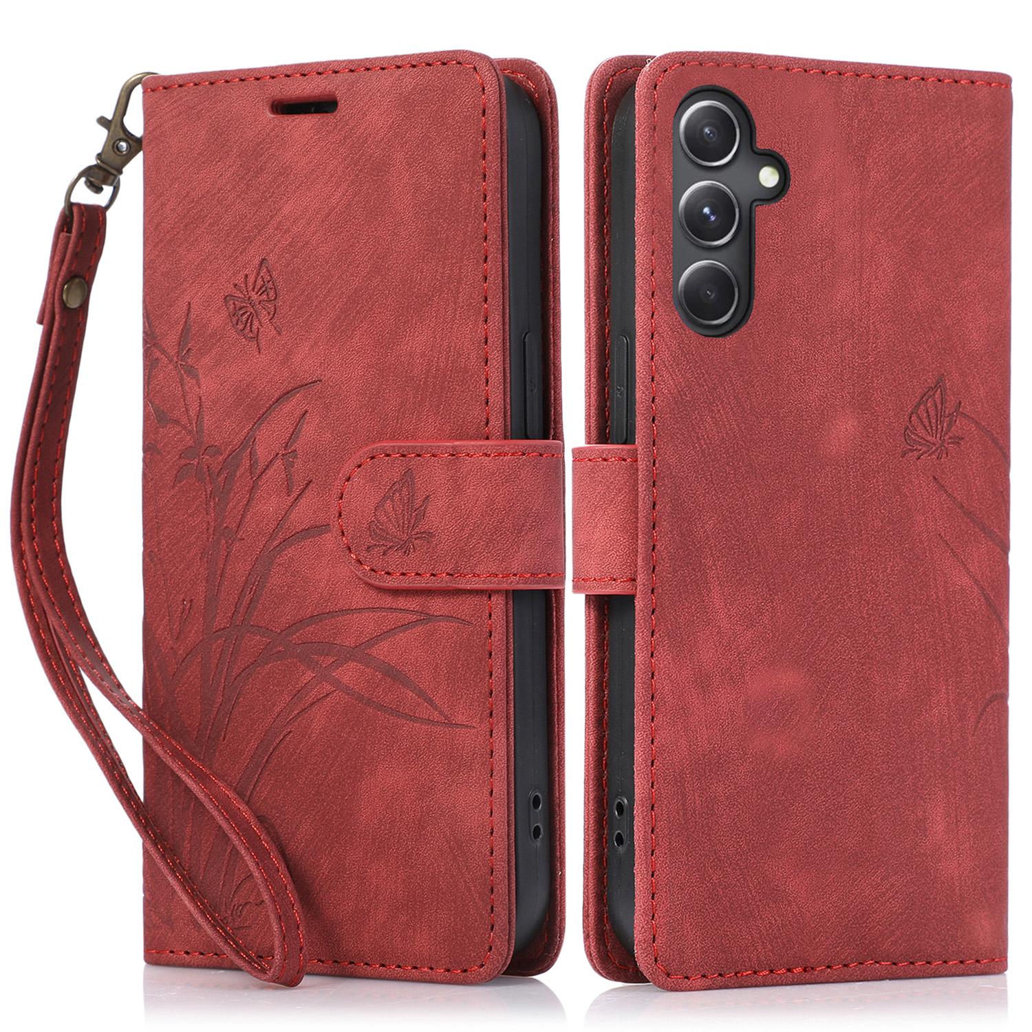 For Samsung Galaxy S24+ Leather Case Phone Wallet Orchid Butterfly Pattern Red
For Samsung Galaxy S24+ Leather Case Phone Wallet Orchid Butterfly Pattern Red
