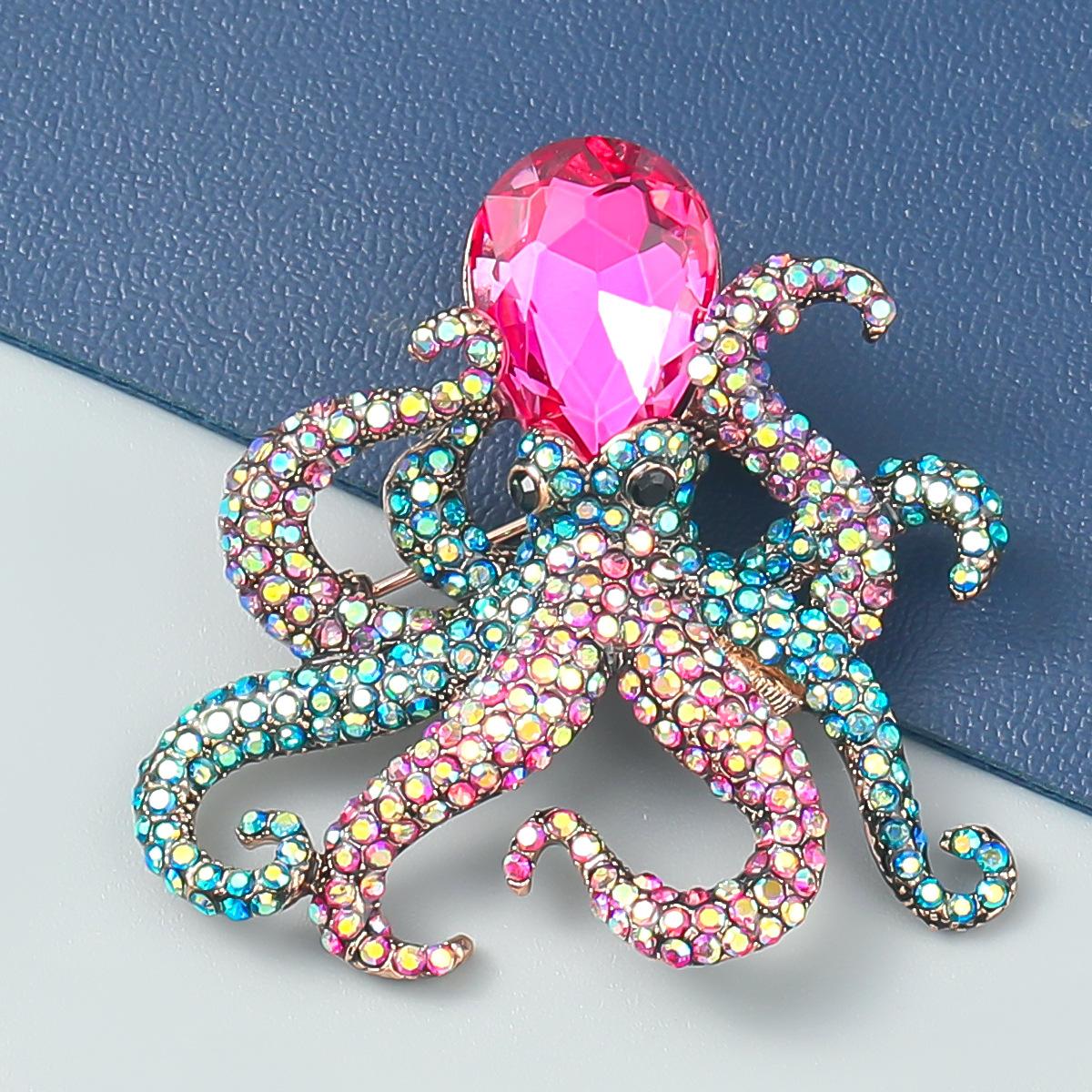 Fashion Metal Fun Octopus Rhinestone Brooch Ladies Cute Exaggerated Badge Party Ornament Accessories Animal Brooches
Fashion Metal Fun Octopus Rhinestone Brooch Ladies Cute Exaggerated Badge Party Ornament Accessories Animal Brooches